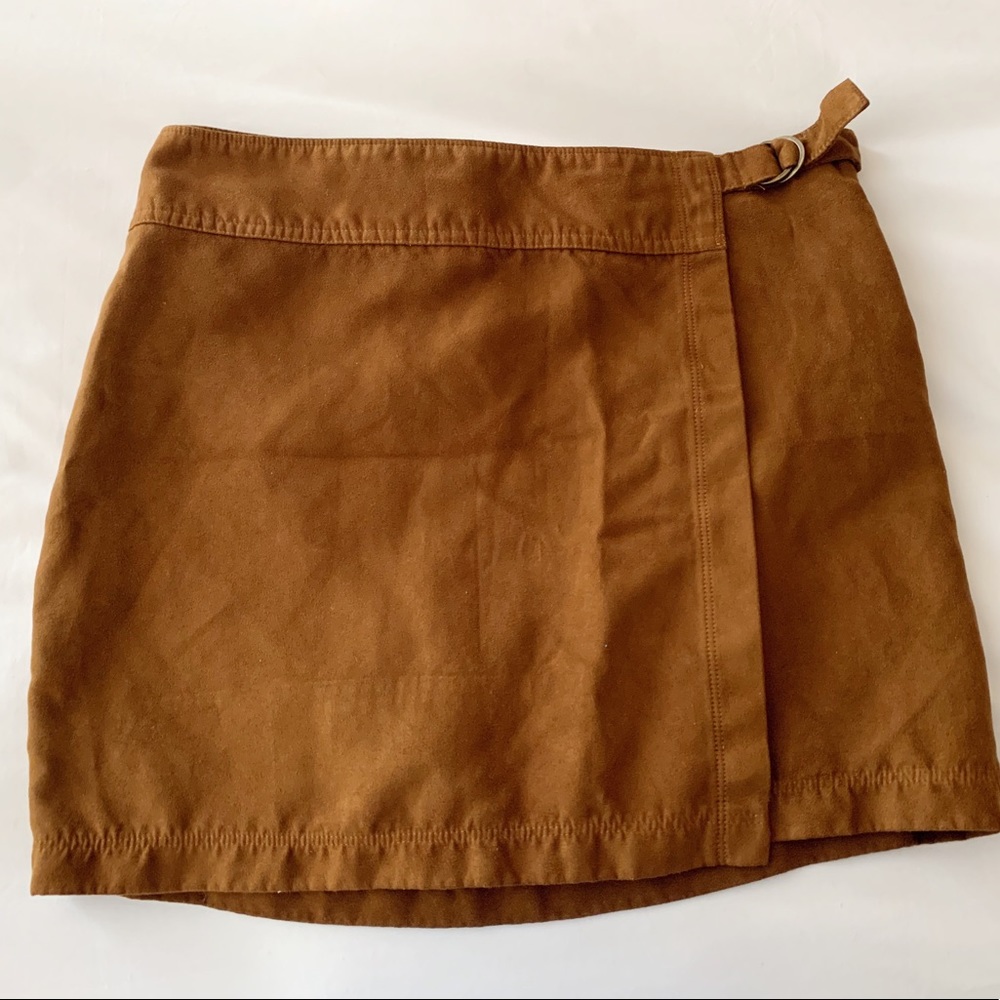 HOLLISTER BROWN SUEDE MINI SKIRT